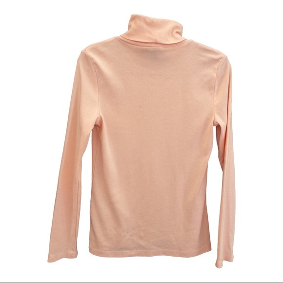 TOMMY HILFIGER Cotton Turtleneck Top in Ballet Pink - Picture 2 of 4